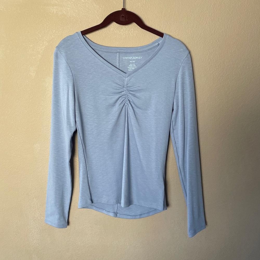 Cynthia Rowley Light Blue Long Sleeve Top